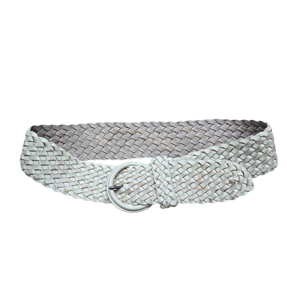 Abercrombie & Fitch Woven Leather Round-Buckle Women's Belt Size M/L